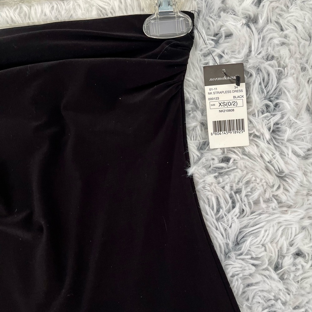 Norma Kamali strapless black jersey dress. NWT. Size extra small. - Picture 3 of 5
